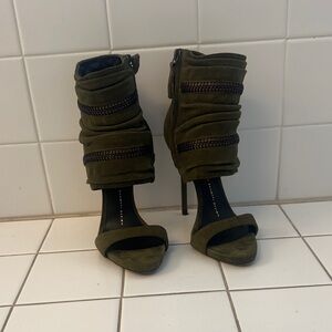 Giuseppe Zanotti Dark Green Stiletto Heels
